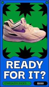 Vintage Nike Air Pantheon WMNS White Purple Black Sneakers